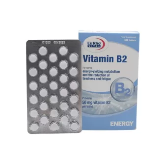 قرص vitamin b2 یوروویتال بسته 60 عددی