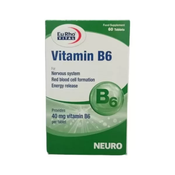 قرص vitamin b6 یوروویتال بسته 60 عددی